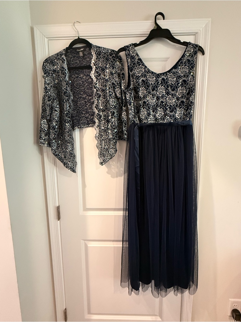 Vandalize Lace Bodice Tulle Skirt Women’s Dress with Matching Jacket
